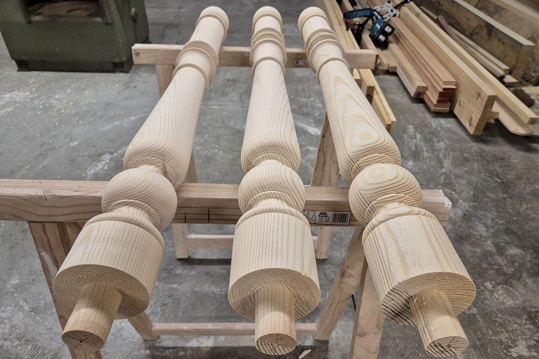 Gedraaide trapspillen.